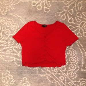 Cute red crop top